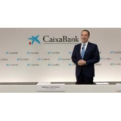 Gonzalo Gortázar, CaixaBank CEO, during the FY25 results presentation.