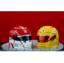 Starting the season in LEGO� style: New LEGO helmet display sets unveiled featuring minifigures of Scuderia Ferrari HP drivers Charles Leclerc and Lewis Hamilton