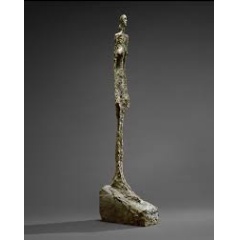 Woman of Venice II, Alberto Giacometti (Swiss, 1901�1966), 1956, Painted bronze, Edition: 1/6, 47 7/8 in. � 13 1/4 in. � 6 in. (121.6 � 33.7 � 15.2 cm), Jacques and Natasha Gelman Collection, 1998 � 2026 Artists Rights Society (ARS), New York