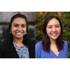 Caption:Mitali Chowdhury �24 (left) and Christina Kim �24
Credits:Photos courtesy of the students.