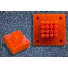 MIT researchers have demonstrated a low-cost design of specialized electronic nozzles, called triaxial electrospray emitters (pictured here), that could be used to manufacture time-release drug-delivery (see complete caption below)