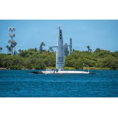 Saildrone Surveyor class unmanned surface vessel integrated with JAGM dual launcher