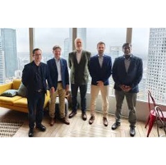 Left to right: Hakan Yildiz (Wärtsilä), Paul Maes (Africa Power Services), Marc Thiriet (Wärtsilä), Alrick Theretz (Africa Power Services) and Sameer Poredi (Wärtsilä).
© Wärtsilä Corporation