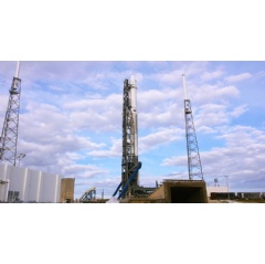 SpaceX�s Dragon spacecraft, on a Falcon 9 rocket - Credits: NASA/Bob Granath