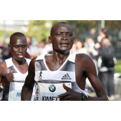 Dennis Kimetto en route to setting a marathon world record at the 2014 BMW Berlin Marathon (Organisers / photorun.net) © Copyright