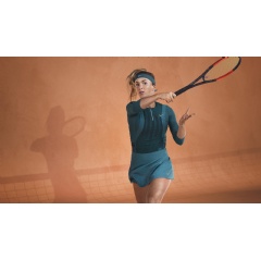 Elina Svitolina, who’s currently ranked fourth in the world, in the NikeCourt Zonal Cooling Slam top and Zonal Cooling Smash skirt.
