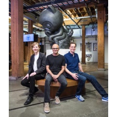 From left: Chris Wanstrath, Github CEO and co-founder; Satya Nadella, Microsoft CEO; and Nat Friedman, Microsoft corporate vice president, Developer Services