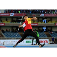 Liu Zhekai in the javelin at the IAAF World U18 Championships Nairobi 2017 (Getty Images) © Copyright