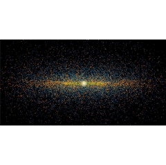 Edge-on view of near-Earth asteroids. �NASA/JPL-Caltech