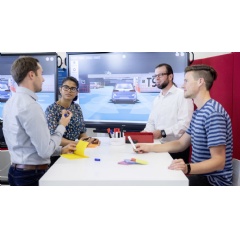 The software for the simulation of complex environments is being developed by experts from Group IT and Technical Development working together.