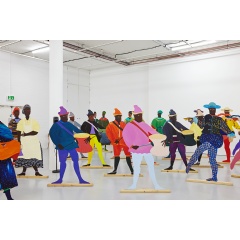 Lubaina Himid, ‘Naming the Money’ (2004) Installation view of Navigation Charts, Spike Island, Bristol (2017). Courtesy of the artist, Hollybush Gardens, and National Museums, Liverpool. Photo: Stuart Whipps, courtesy of Spike Island.