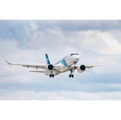 EgyptAir�s first A220-300

The initial A220-300 for EgyptAir performed its first test flight in August 2019 from the Mirabel assembly line in Quebec, Canada
