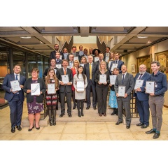 Lloyd�s Market Charity Award winners for 2019 with CEO John Neal and Chair of the Lloyd�s Charities Trust Vicky Carter