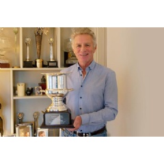 Eamonn Coghlan with one of his Wanamaker Mile trophies (Eamonn Coghlan) © Copyright