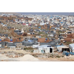 A view of the overcrowded Deir Hassan camp. Syria 2020 © Abdul Majeed Al Qareh