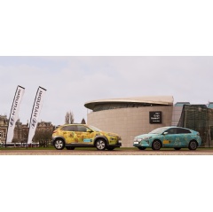 The IONIQ Electric and KONA Electric wrapped in Van Goghs iconic works. Photo: Tomek Dersu Aaron