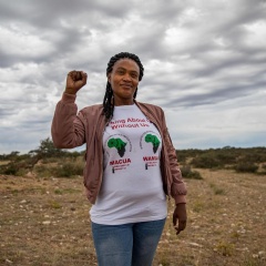 Tuduetso Sebake is a community activist for ActionAid partner Women Affected by Mining United in Action (WAMUA).