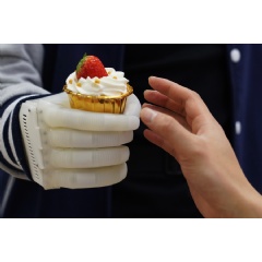 An MIT-developed inflatable robotic hand gives amputees real-time tactile control. The smart hand is soft and elastic, weighs about half a pound, and costs a fraction of comparable prosthetics.
Credits:
Courtesy of the researchers