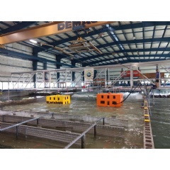 Wave damage testing at OSU’s O.H. Hinsdale Wave Research Laboratory. Credit: OSU