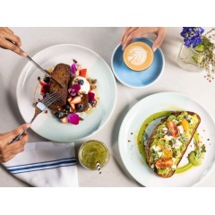 Hilton announced a partnership between its Tempo by Hilton brand and Bluestone Lane. Credit: Tempo by Hilton