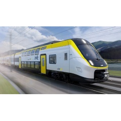 Exterior view of the Coradia Stream High Capacity electric double-deck trains for SFBW – Non-contractual design for illustration purposes. ©Alstom Advanced & Creative Design