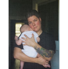 Credit: �Self-portrait with Elinor (screen)� by Jess T. Dugan, inkjet print, 2018. Courtesy of the artist.