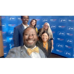Pictured above: Oscar Alleyne (front center) with Tesfa Alexander, Sarah O’Dell, Kim Warren, and Michelle Cantu.
