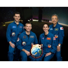 From left, Crew-7 cosmonaut Konstantin Borisov, ESA (European Space Agency) astronaut Andreas Mogensen, NASA astronaut Jasmin Moghbeli and JAXA (Japan Aerospace Exploration Agency) astronaut Satoshi Furukawa pose for a crew portrait.
Credits: NASA