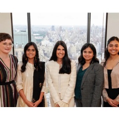 Lisa Napolione with this year�s winners of the Nature Awards for Inspiring Women in Science