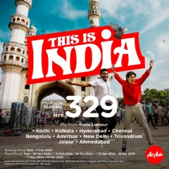 亚航推出“这就是印度”活动，提供飞往印度 10 多个精彩目的地的低价机票