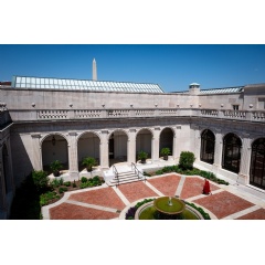 Abiding Nowhere still in the National Museum of Asian Arts courtyard; photo by Claude Wang.
