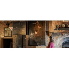 The conserved portrait of John Wilton in the servants� hall at Chirk Castle | � National Trust Images/James Beck