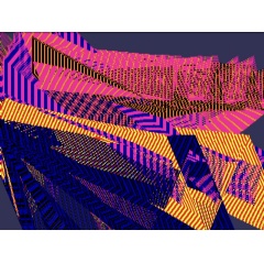 Samia Halaby Fold 2 1988, still from kinetic painting coded on an Amiga computer. Tate © Courtesy the artist and Sfeir-Semler Gallery, Beirut / Hamburg.