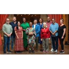 Winner Adjo Honsou (center) with the cast of Season 3 of THE GREAT AMERICAN RECIPE.
PBS