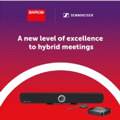 ClickShare Conference simplifies wireless collaboration, and when paired with Sennheiser’s all-in-one video bars, it creates organized and clutter-free environments, leading to impactful meeting experiences