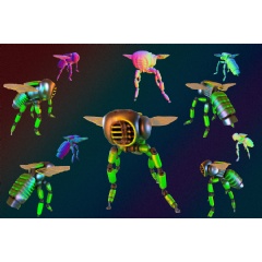 The new technique enables the generation of sharper, more lifelike 3D shapes — like these robotic bees — without the need to retrain or finetune a generative AI model.
Credits:
Image: Courtesy of the researchers; MIT News