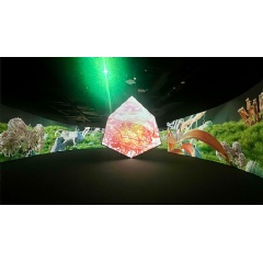 The stunning projections at the Futuristic Touch exhibition in Guangdong Museum of Art are accomplished by Christie DWU880-GS laser projectors (Images courtesy of Jianye Display)
