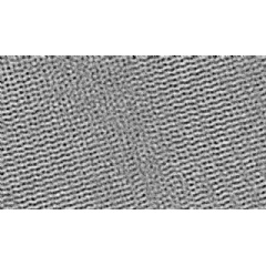 The microscopic structure of a two-dimensional, mechanically interlocked polymer captured using an advanced electron microscopy technique.
Credit: David Muller, Schuyler Shi and Desheng Ma/Cornell University