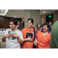 Saamuhika Shakti partners meeting in 2022. Saamuhika Shakti is our collective impact initiative in Bengaluru, aiming to catalyse inclusive circularity by equipping informal waste pickers to lift themselves out of poverty.