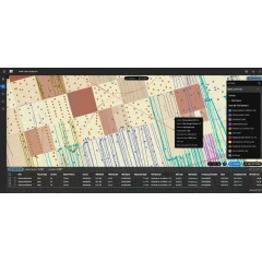 Image: The lease data provided by Oseberg in the TGS Well Data application overlaying the well data.