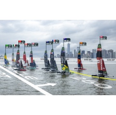 SailGPs New York Sail Grand Prix, which took place as the preceding event to the Portsmouth edition. Photo: Samo Vidic for SailGP. Handout image supplied by SailGP