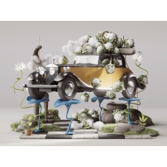 Omar Aqil�s Illustration, Inspired by the Gloriously Eccentric, Cauliflower-Filled Phantom Moment.