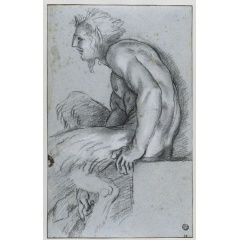 Annibale Carracci. �tude pour le satyre assis � Mus�e du Louvre_dist. GrandPalaisRmn. Suzanne Nagy
