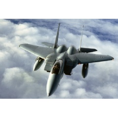 The F-15C�s design and advanced technologies were optimized for air-to-air combat. National Air and Space Museum.