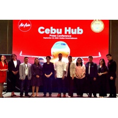 * Photo caption. Tourism Office at the Cebu Hub press conference held in Cebu, Philippines.