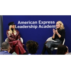Paris Hilton and Monique Herena, American Express’ Chief Colleague Experience Officer