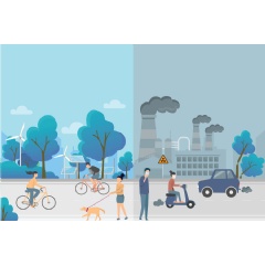 MIT researchers found that industry’s actions to shrink their carbon footprint — like buying renewable electricity or reducing air travel — can both cut CO₂ emissions but have very different impacts on overall air quality.
Credit: iStock