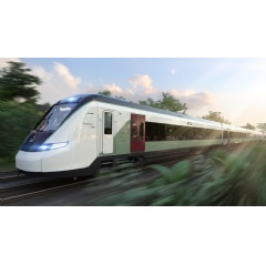The design of the Adessia Stream train for the Trenes del Norte lines is inspired by Mexican identity and culture (Non-contractual design for illustrative purposes � ALSTOM SA 2025. Advanced & Creative Design | Adessia�)
