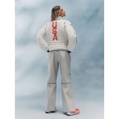 Team USA Collection, Oksana Masters. Nike athlete Oksana Masters is pictured in pieces from the Team USA collection, including the Therma-FIT Air Milano Jacket and ACG Ultrafly.