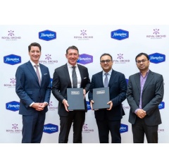 Image (L-R): Christian Charnaux, executive vice president and chief development officer, Hilton; Alan Watts, president, Asia Pacific, Hilton; Arjun Baljee, president, Royal Orchid Hotels and Keshav Baljee, executive director, Royal Orchid Hotels